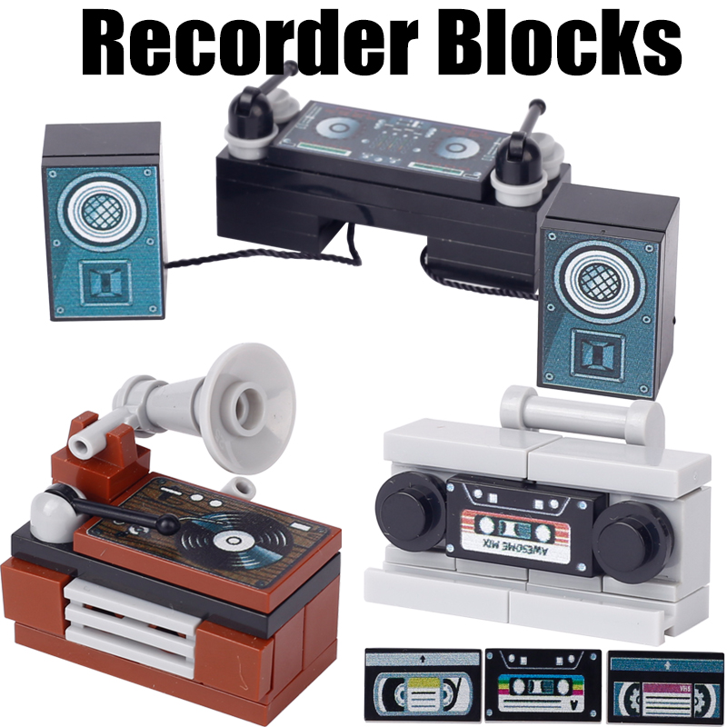 Lego Set City - Stadsmuziekrecorder Dj Station Jukebox Bouwstenen Straatweergave